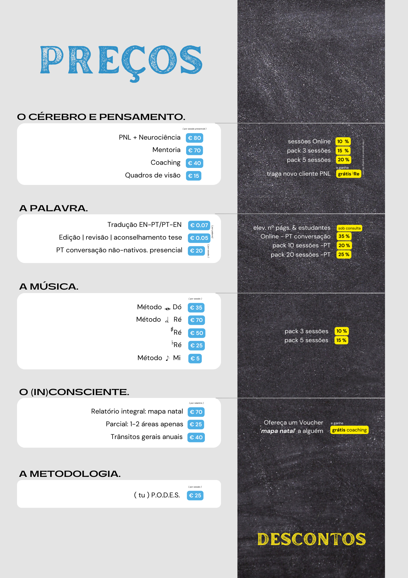 Lista de pre&ccedil;os, vers&atilde;o Portuguesa
